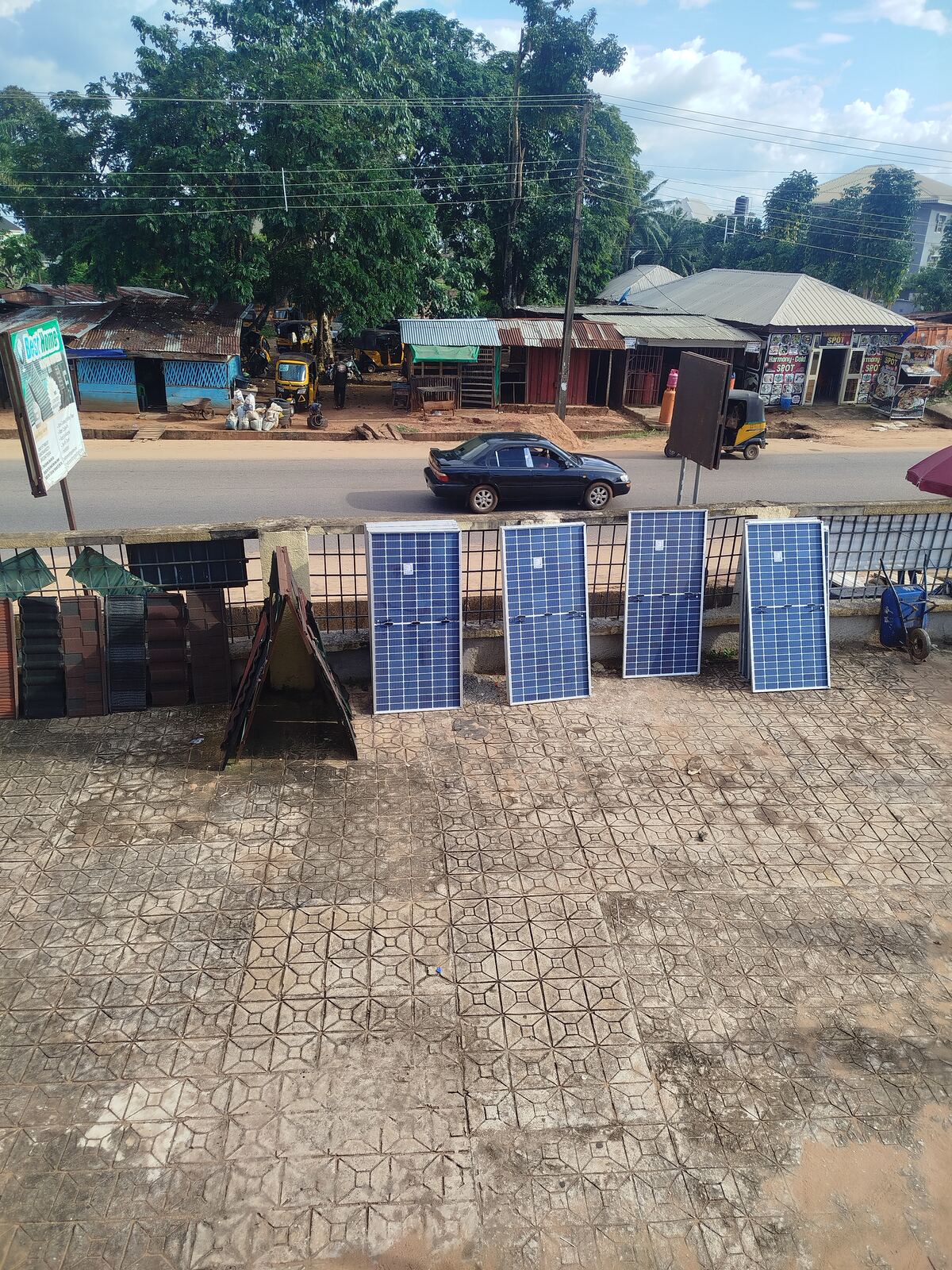 Solar panels ready for installation